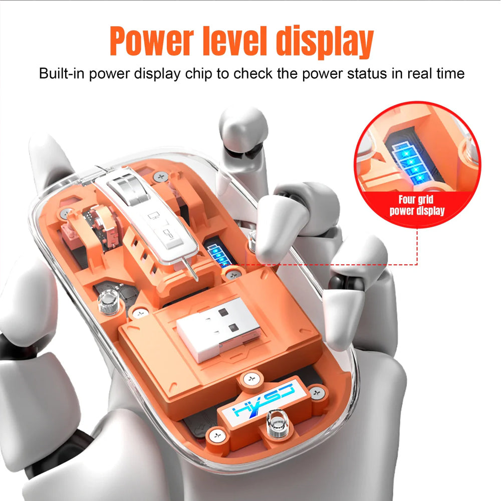 Compro 3 Modes Wireless Transparent 2.4G Mouse