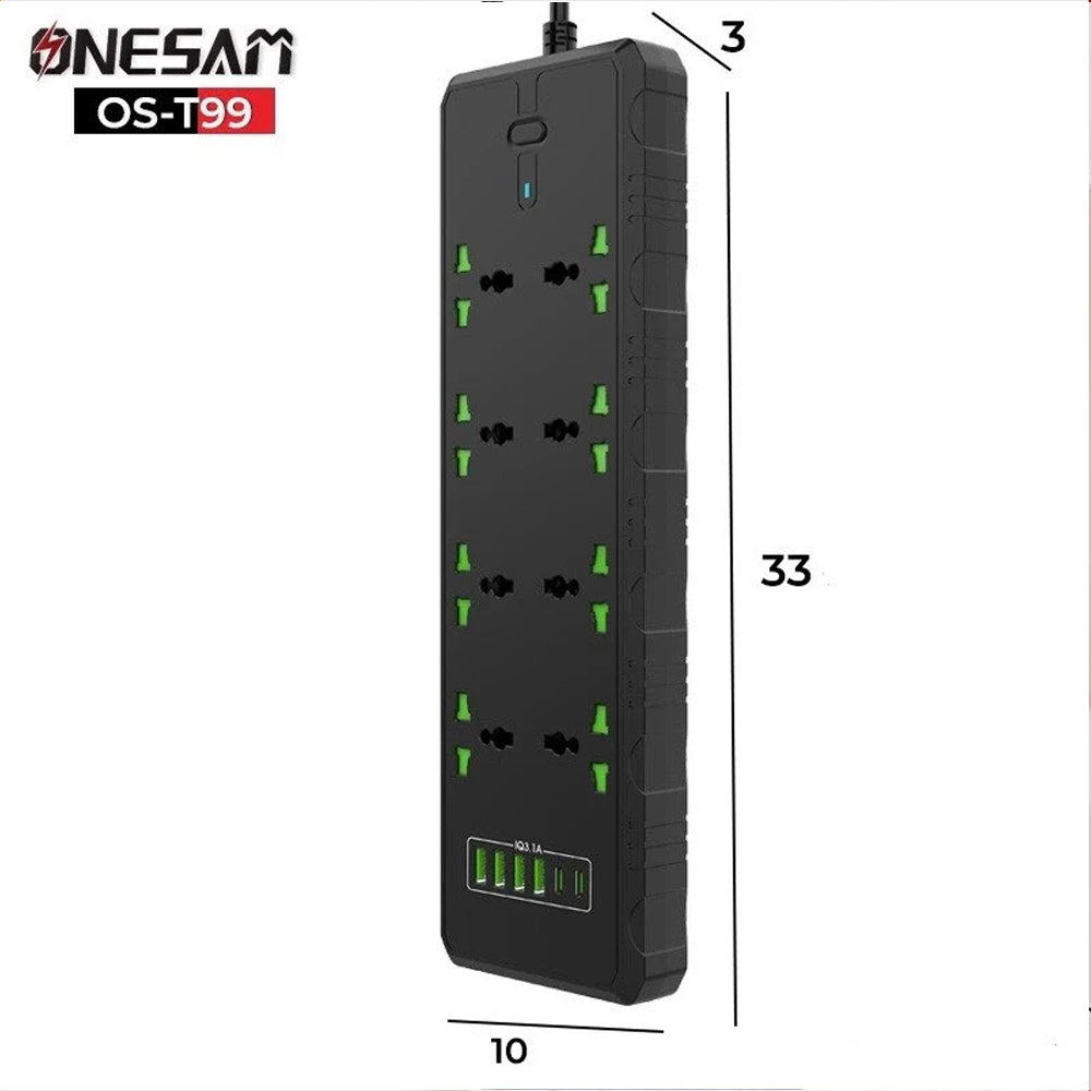 Compro 3000W 8 socket + 2 PD Port + 4 USB Port Extension