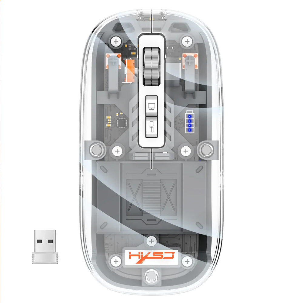 Compro 3 Modes Wireless Transparent 2.4G Mouse