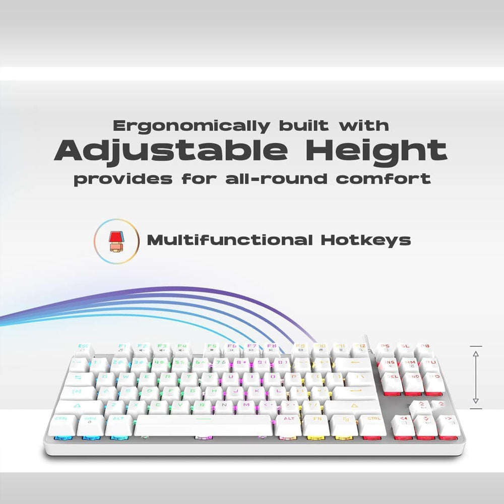 GameStop GS-200 FPS Sniper Wired Mechanical Keyboard White – Otemu Brown Switches