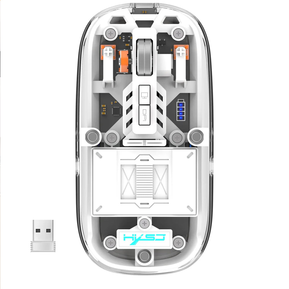 Compro 3 Modes Wireless Transparent 2.4G Mouse