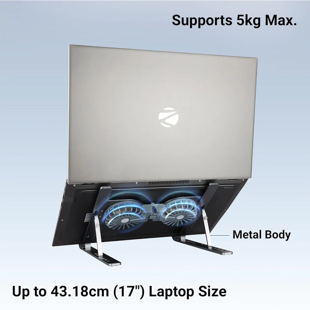 Compro Aluminum Alloy Laptop Stand with Dual Air cooling Radiator