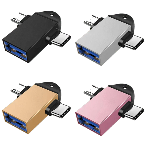 2 in 1 OTG Type C & Micro USB in 1 USB 3.0 OTG Cable Adapter