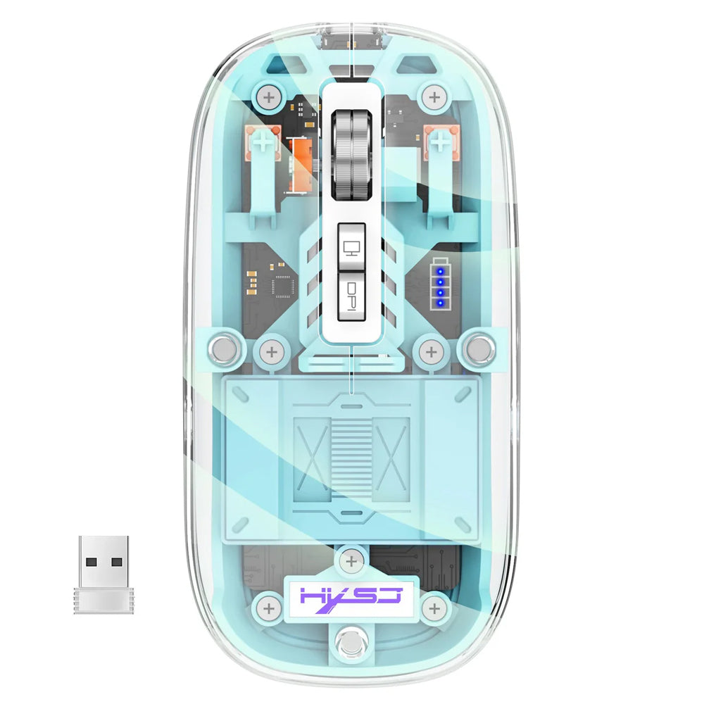 Compro 3 Modes Wireless Transparent 2.4G Mouse