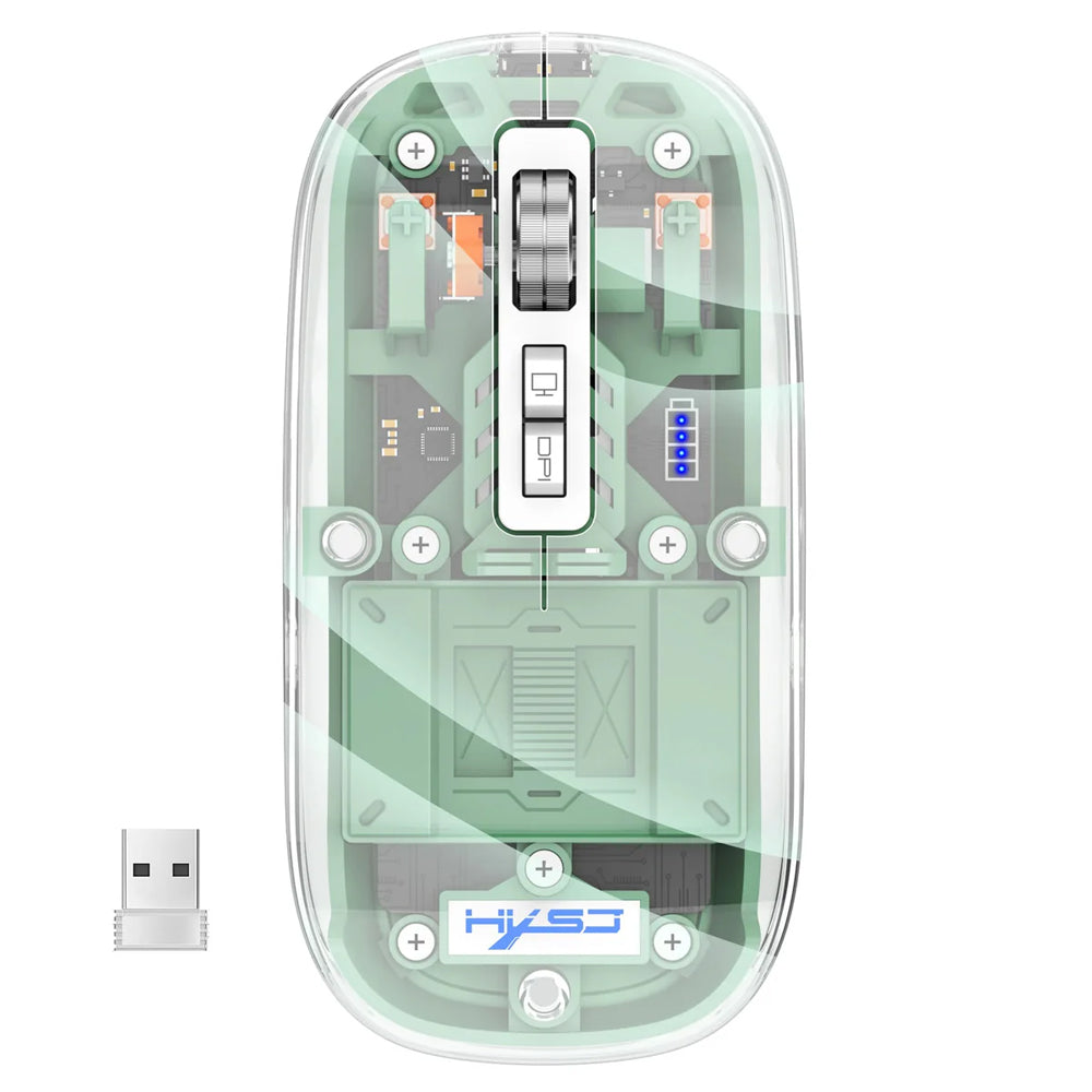 Compro 3 Modes Wireless Transparent 2.4G Mouse