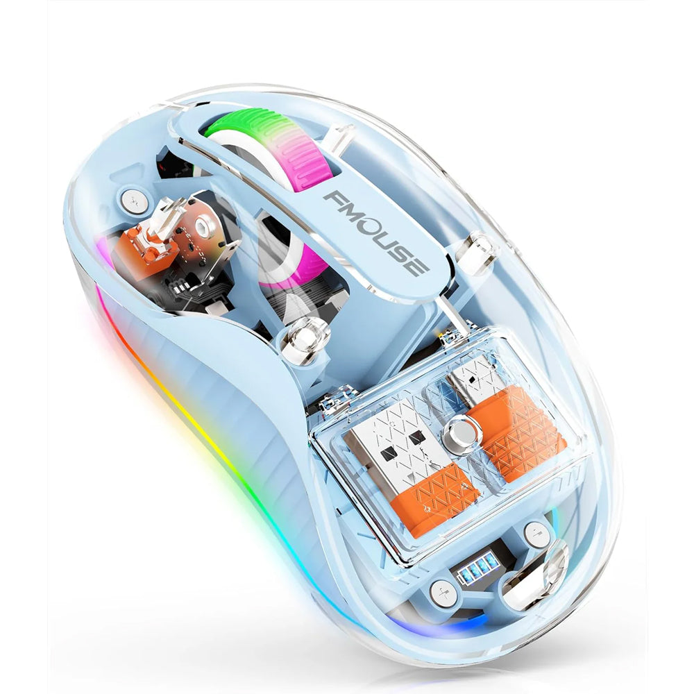 Compro New Style Transparent Mouse with Dual Connector