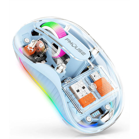 Compro New Style Transparent Mouse with Dual Connector