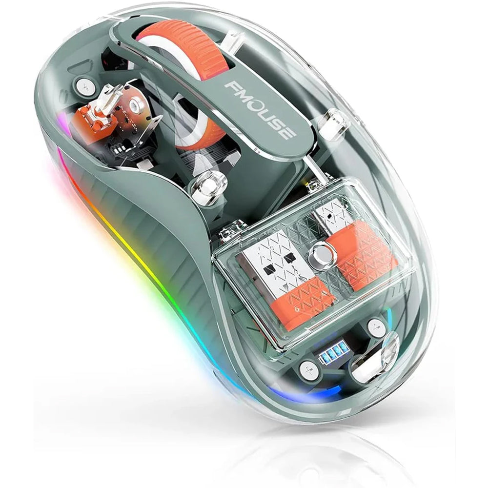 Compro New Style Transparent Mouse with Dual Connector