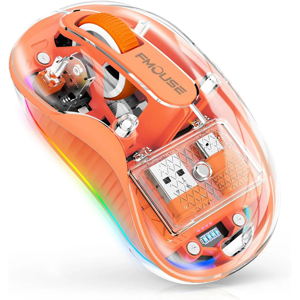 Compro New Style Transparent Mouse with Dual Connector